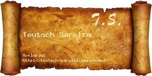 Teutsch Sarolta névjegykártya